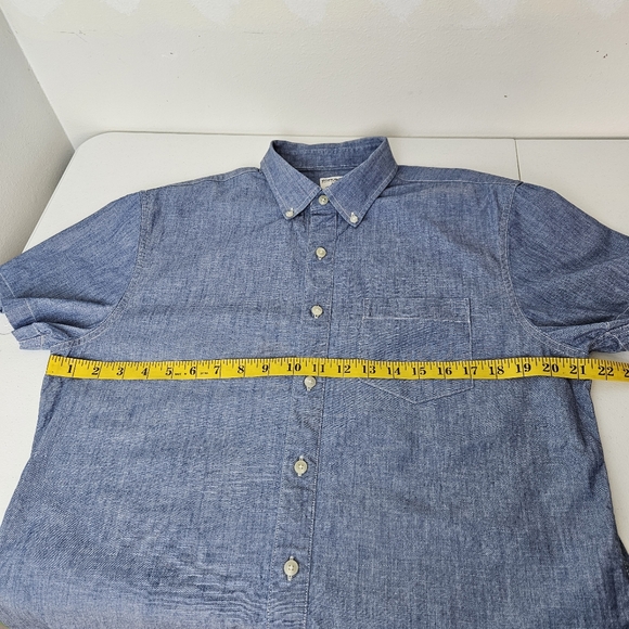 Bonobos Men's Cotton Chambray Short Sleeve Standard Fit Button Down Shirt M - Picture 7 of 8